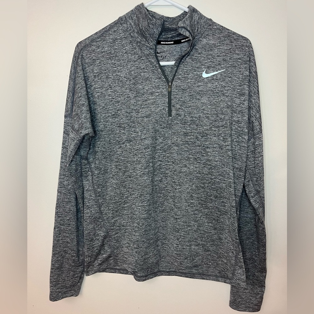 Nike Dri-FIT 1/4 Zip Pullover Gray Women’s M Relaxed Fit